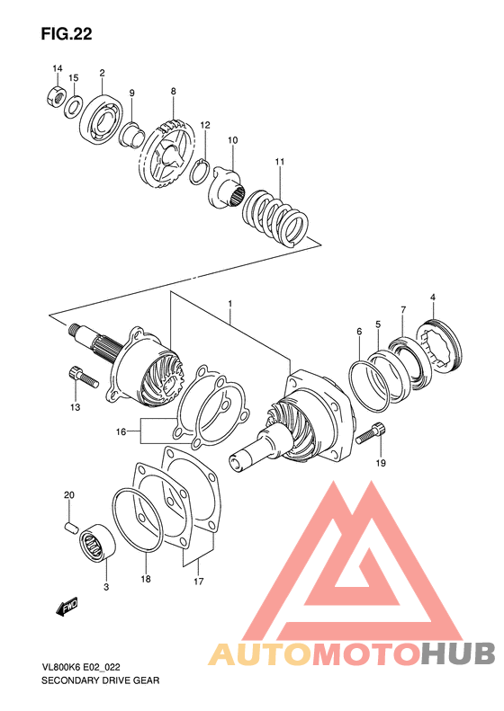 Secondary drive gear