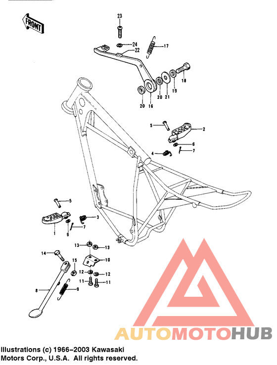 Footrests/stand/brake pedal