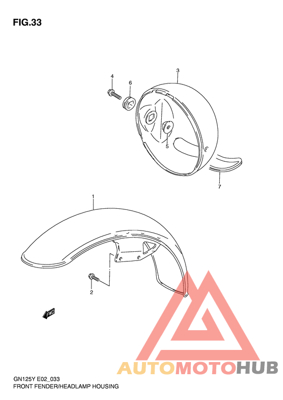 Front fender - headlamp housing