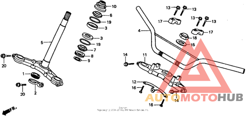 Handlebar + steering stem