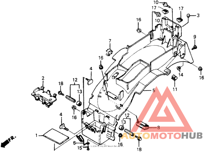 Задний бампер
