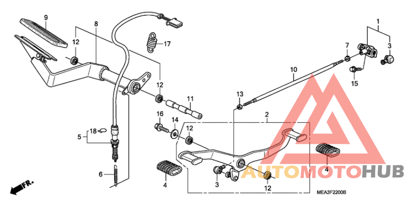 Brake pedal assy