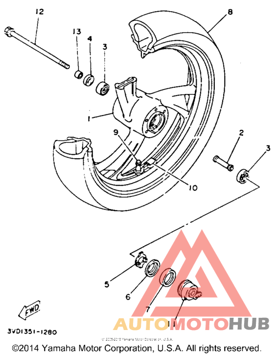 Переднее колесо