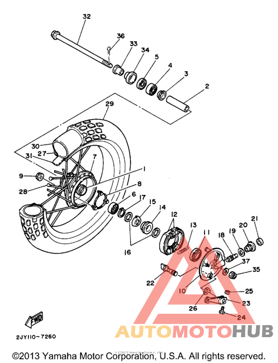 Переднее колесо