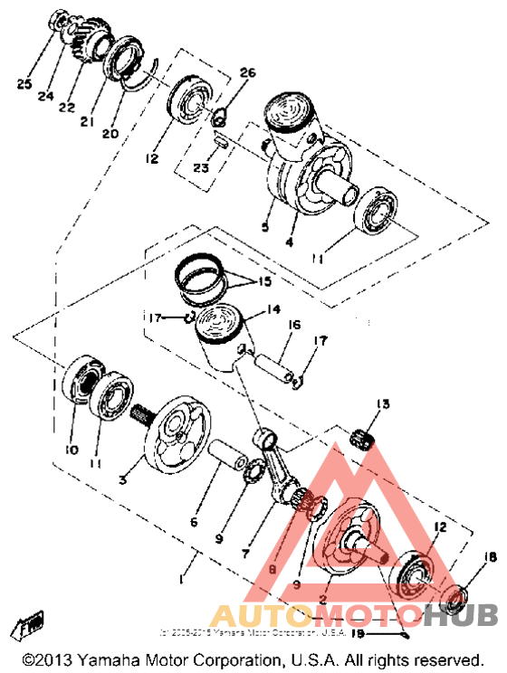 Коленчатый вал и Поршень