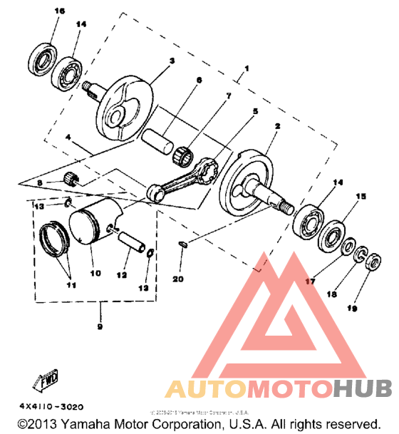 Crankshaft-piston