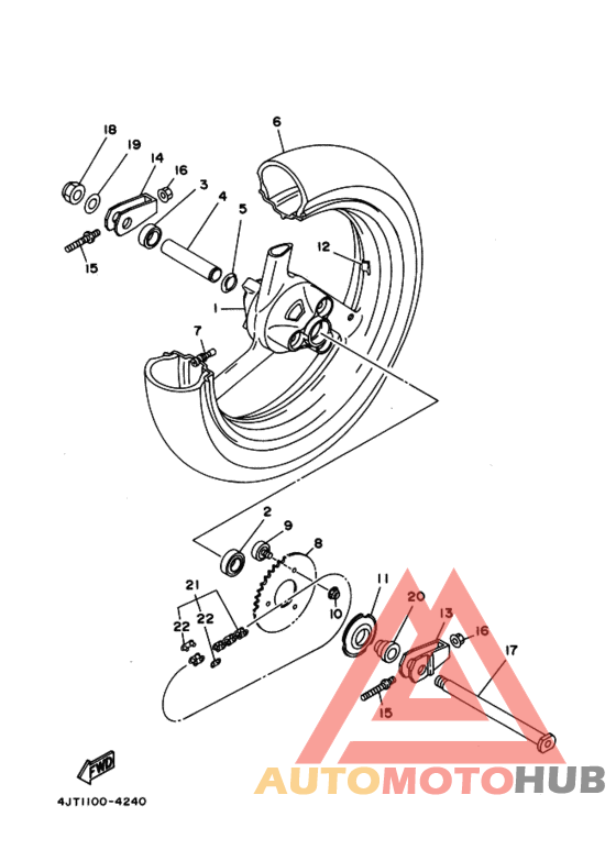 Rear wheel complete assy