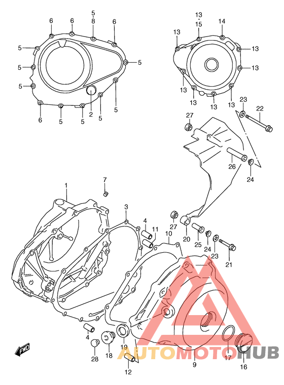 Crankcase cover ass`y  (v