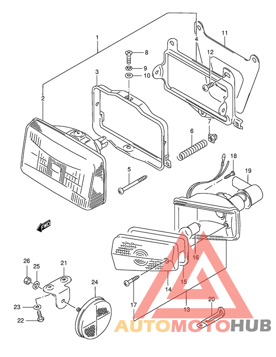 Headlamp - front turnsignal