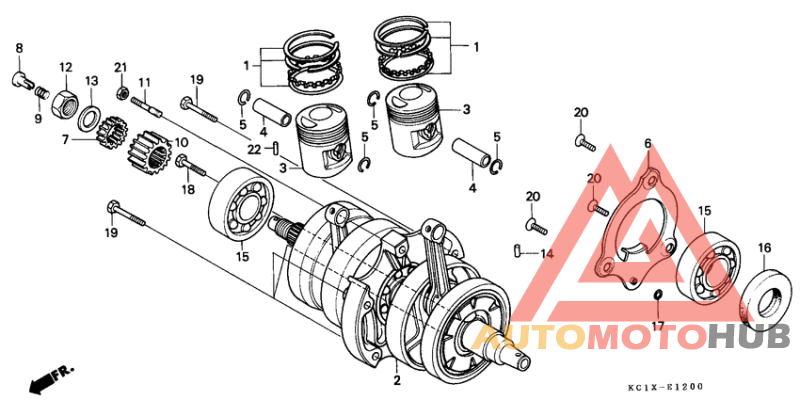 Crankshaft/piston