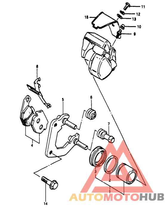 Передний суппорт тормозной