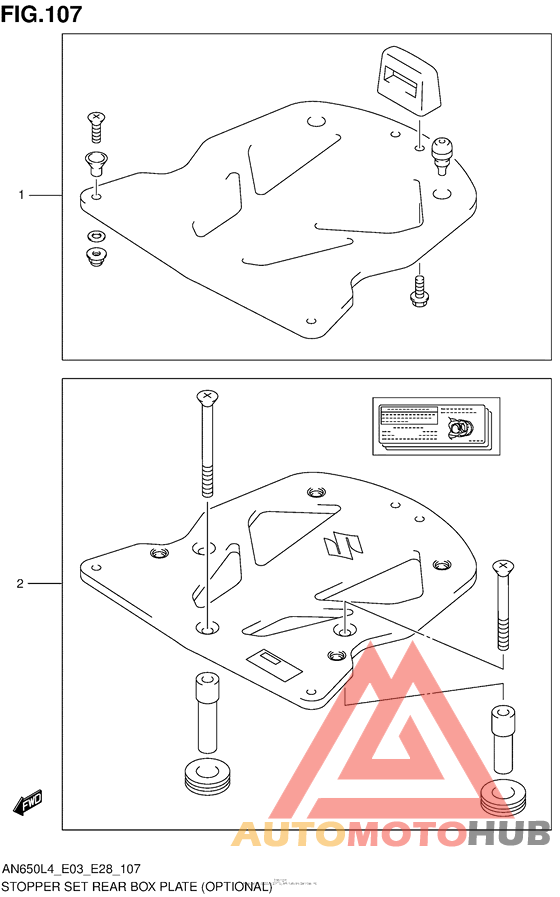 Stopper Set Rear Box Plate (Optional)