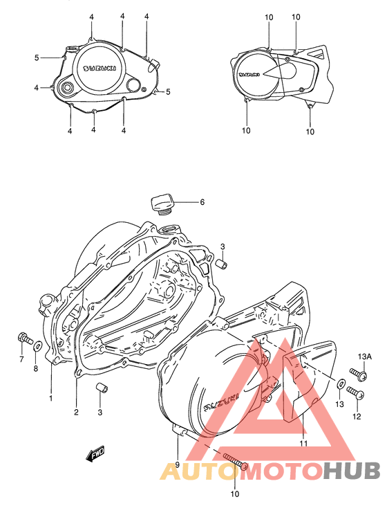 Crankcase cover ass`y  (v