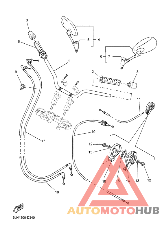 Steering handle & cable