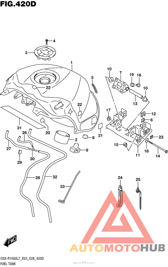 Fuel Tank (Gsx-R1000L7 E28) (Ykv,yvz)