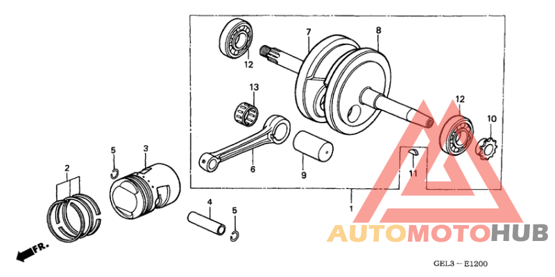 Crankshaft/piston