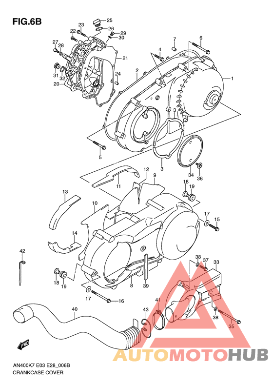 Crankcase cover ass`y  (v