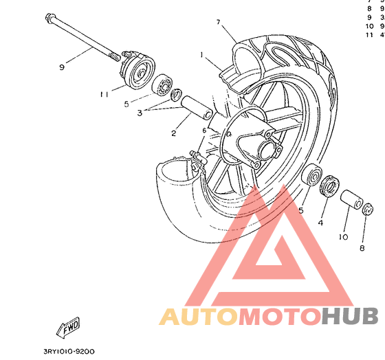 Переднее колесо