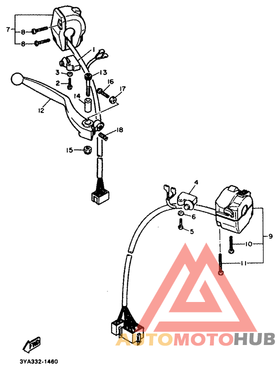 Handle switch. lever
