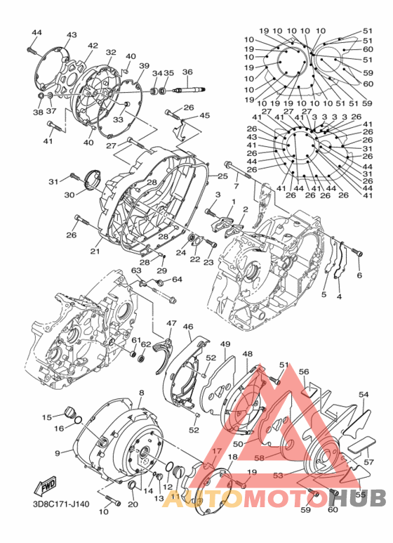 Crankcase cover ass`y  (v
