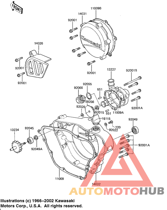 Engine covers/water pump