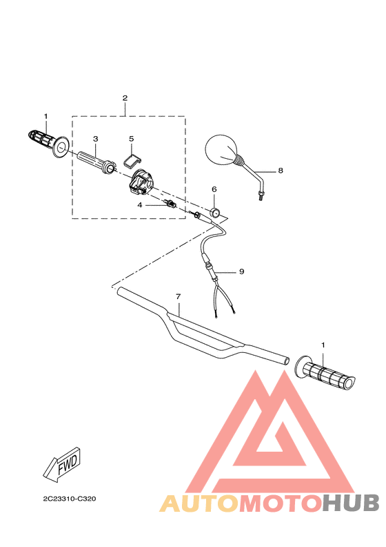 Steering handle & cable