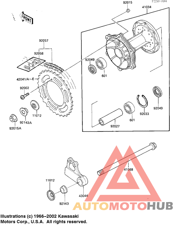 Rear hub/chain
