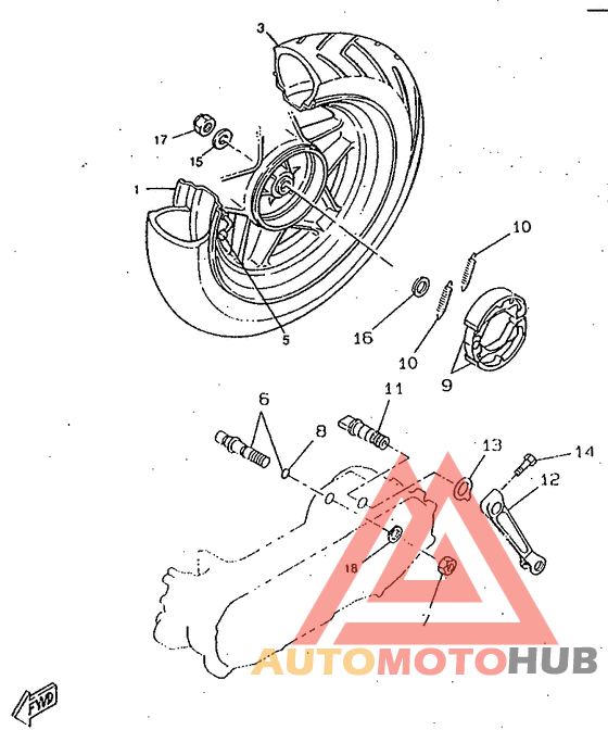 Переднее колесо