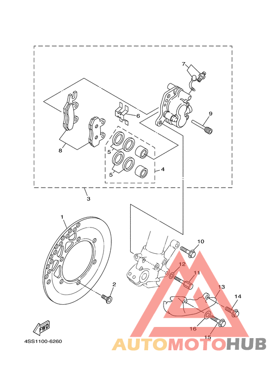 Front brake. caliper
