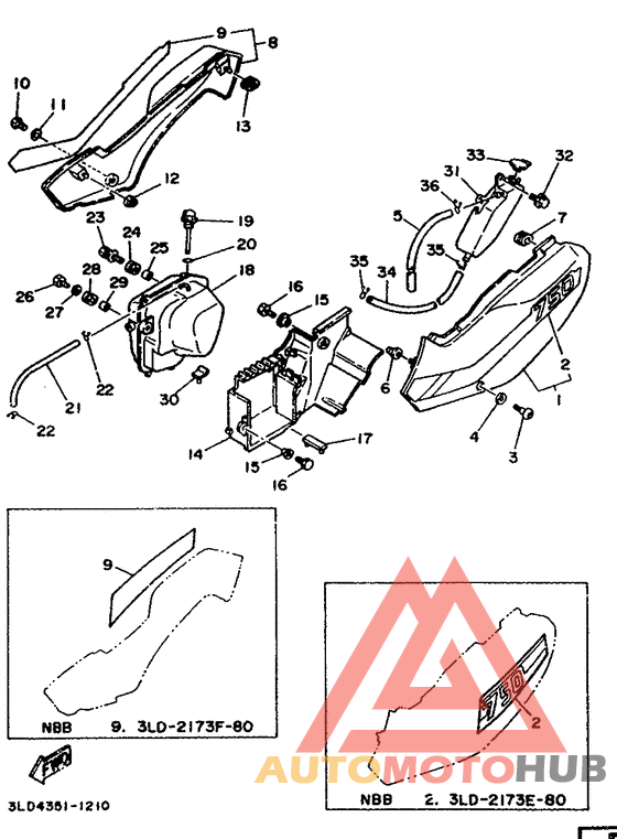 Side cover . oil tank