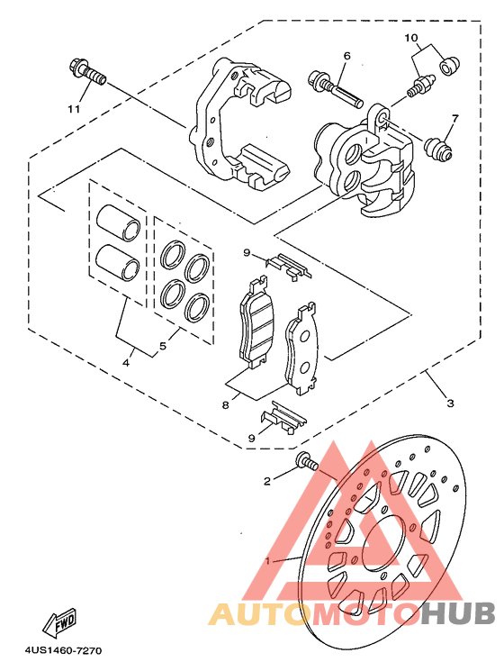 Front brake. caliper