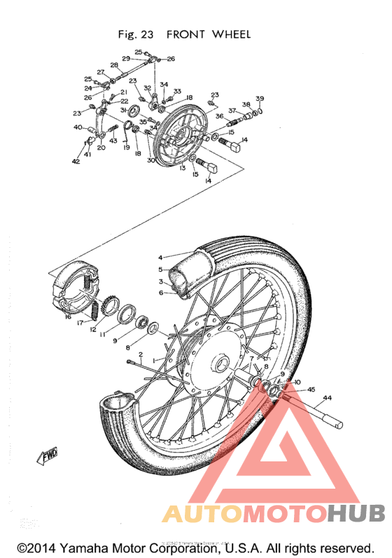 Переднее колесо