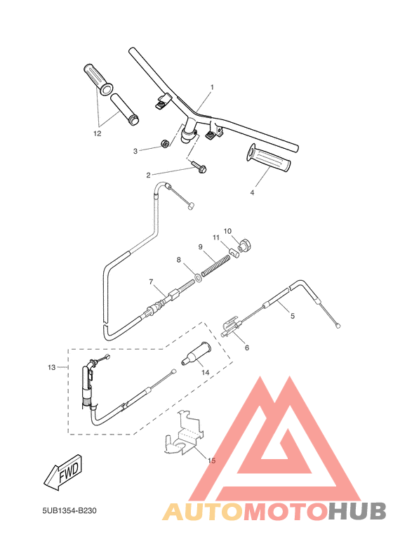 Steering handle & cable
