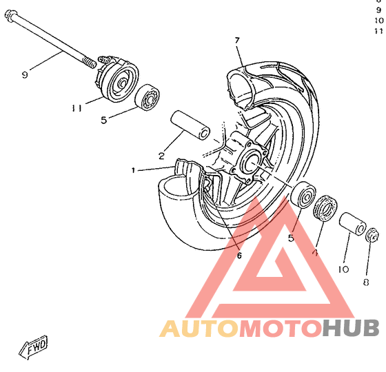 Переднее колесо