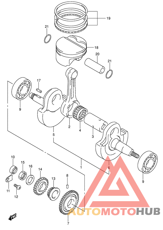 Вал коленчатый
