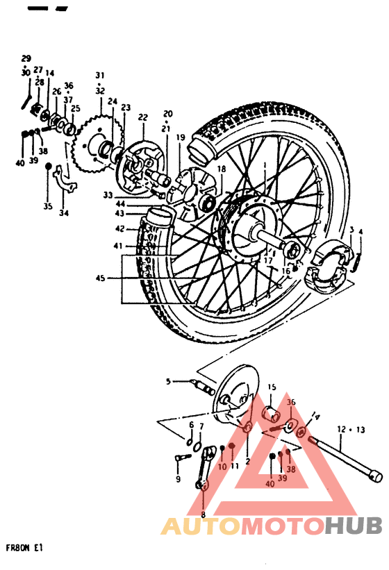 Rear wheel complete assy