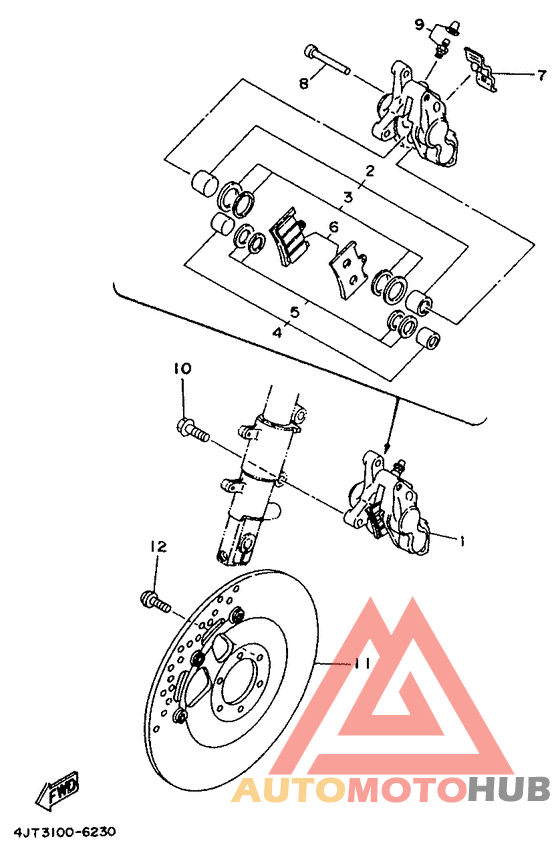Front brake. caliper