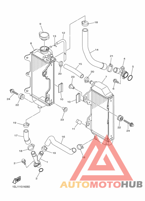 Радиатор и шланг