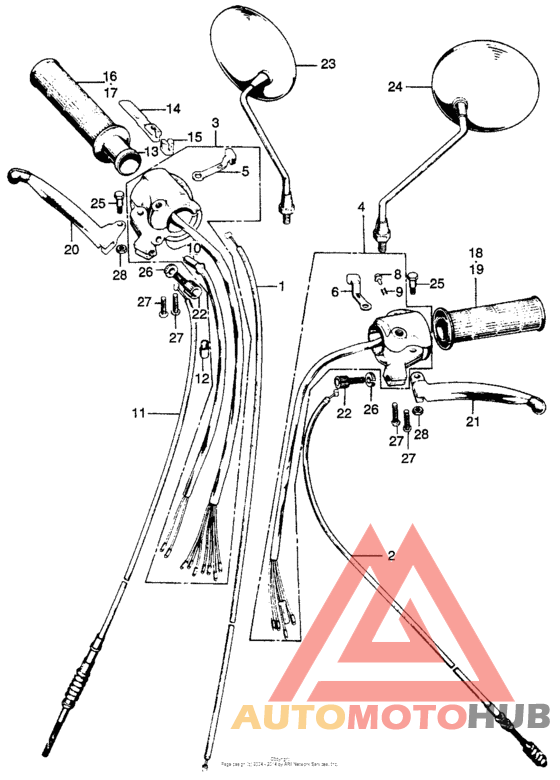 Switch + cable + lever