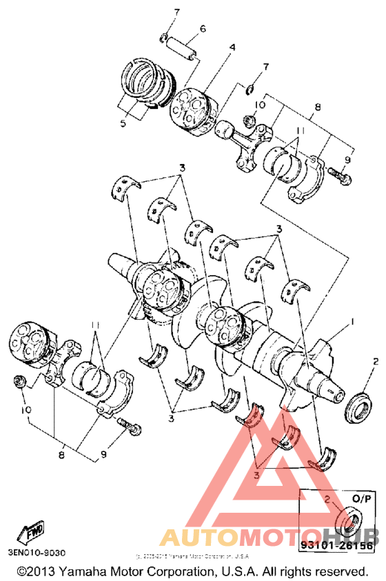 Crankshaft-piston
