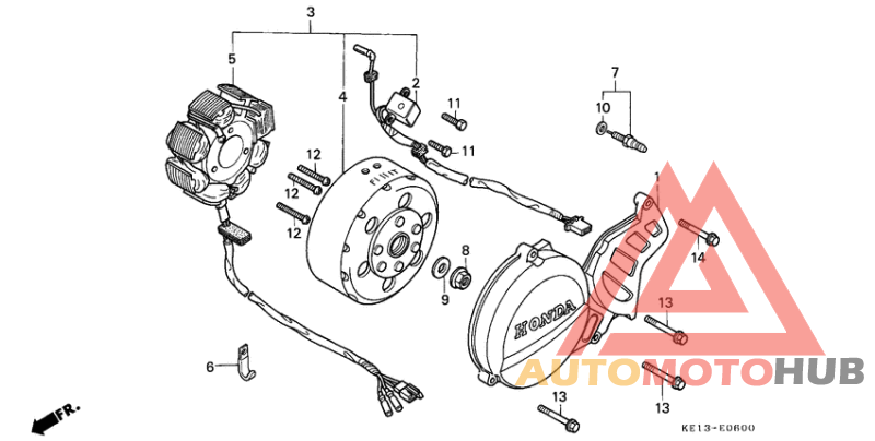 Left crankcase cover/ generator
