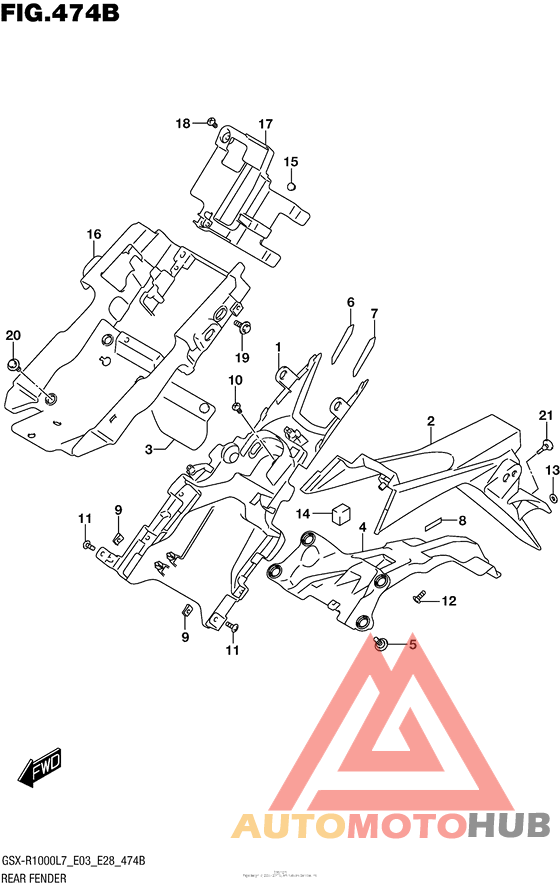 Rear Fender (Gsx-R1000L7 E28)