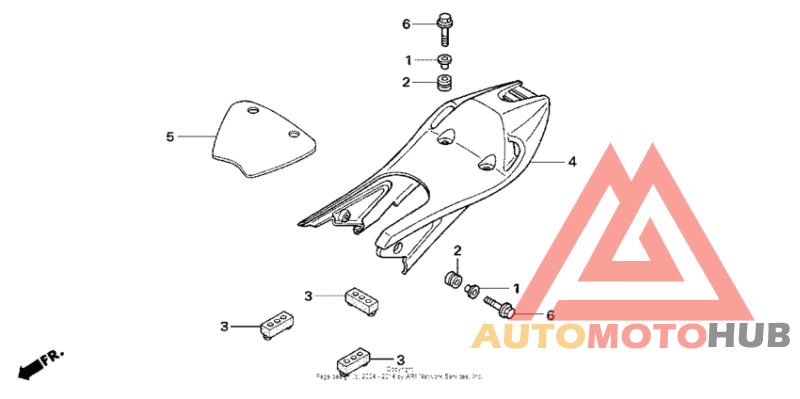 Seat + rear cowl