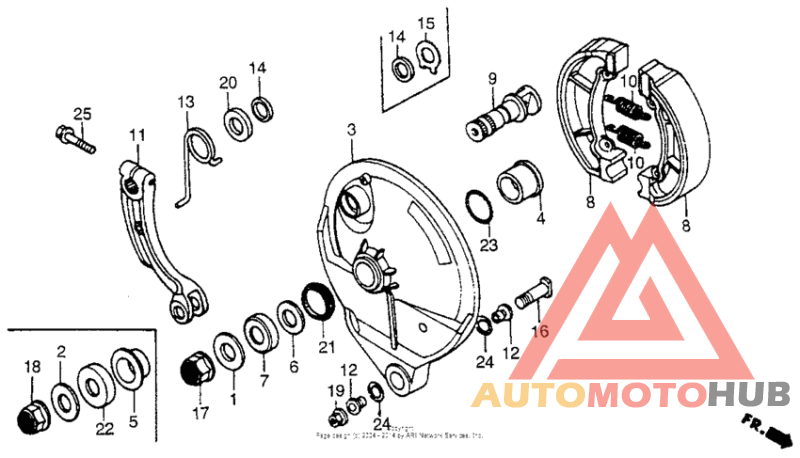 Rear brake panel 84-86