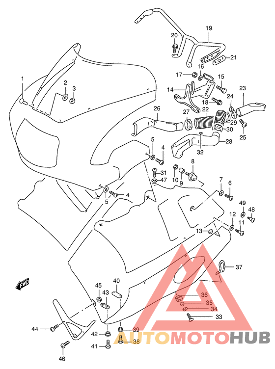 Cowling fitting set