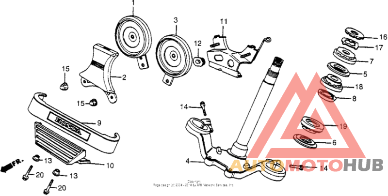 Vt500c steering stem 85-86