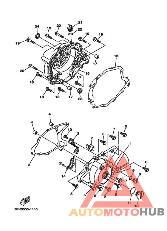 Crankcase cover ass`y  (v