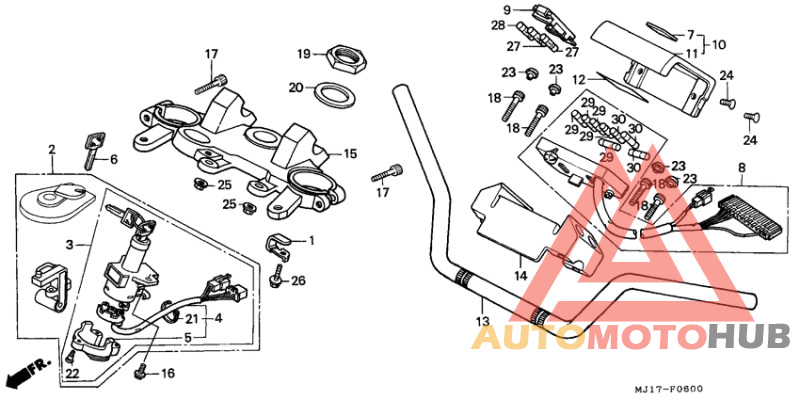Handle pipe/top bridge