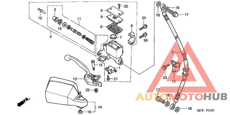 Fr. brake master cylinder