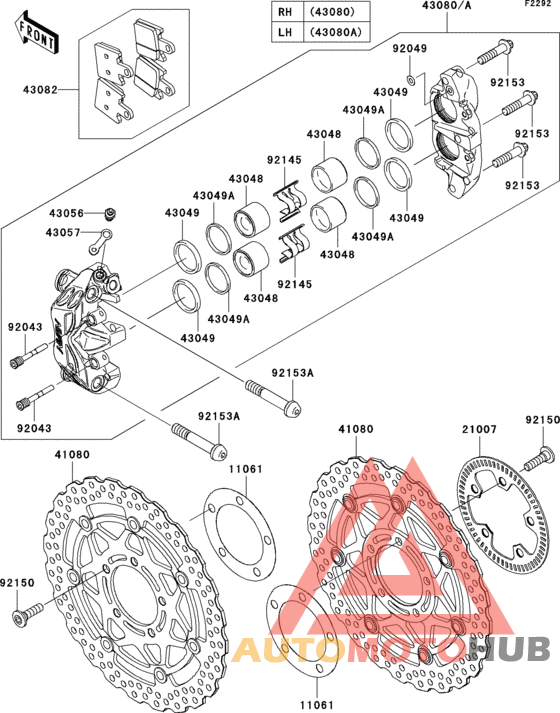 Front brake(d8f-daf)